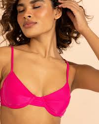 Top De Biquíni Meia Taça Elisa Rosa Rubi