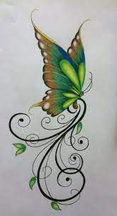 Green Butterfly Design Butterfly Getinsync Art Butterfly Art Art Tattoos