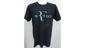 Great savings & free delivery / collection on many items. Roger Federer Official Signed T Shirt Charitystars