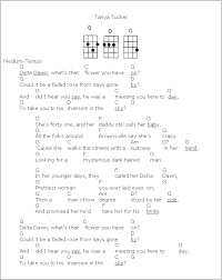 Delta Dawn By Tanya Tucker Words Chords For Ukulele Ukulele Chords Songs Ukulele Songs Ukelele Songs