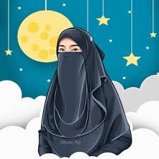Bentuk dan desain jilbab pun dibuat dengan berbagai macam sesuai dengan kebutuhan, seperti jilbab bercadar atau sehelai kain yang menutup sebagian. Gambar Kartun Muslimah Bercadar Gambar Hijab Muslimah Ideku Unik