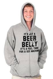 Beer Belly Fuel Tank Sex Machine Funny Gift Mens Zip Hoodie Jacket  Sweatshirt | eBay