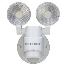 Led Motion Sensor Security Light By Defiant 180 Degree 180 Degree 2 Head White Outdoor Weatherproof Spot Lights Bright Lumens Tool Less Lamp Adjustments Walmart Com Walmart Com