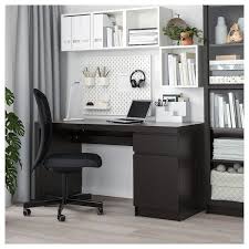 Malm Desk Black Brown 55 1 8x25 5 8 Ikea Ikea Malm Desk Home Office Design Home Office Decor