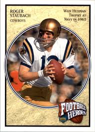 1973 & 1976 topps roger staubach football card lot of 2 ex + read & see pics. 2006 Upper Deck Roger Staubach Heroes 70 Roger Staubach Nm Mt