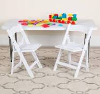 Kids Resin Folding Chair with Vinyl Padded Seat