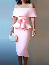 Off Shoulder Peplum Top Skirt Set Two Piece Dress Piece Dress Dresses