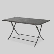 Riad Rectangle Wicker Outdoor Patio Folding Dining Table Brown Christopher Knight Home In 2020 Foldable Dining Table Wicker Dining Tables Wicker Dining Set