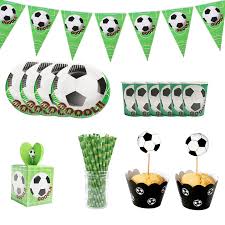 Diy spiral balloon column without stand tutorial: 1 Set Sport Theme Party Tableware Decor Football Balloon Kit Soccer Print Paper Cup Banner Boxes Straws Kids Birthday Supplies Buy At The Price Of 1 26 In Aliexpress Com Imall Com