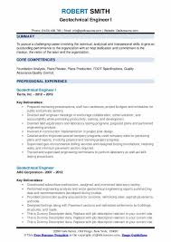 Geotechnical Engineer Resume Samples Qwikresume