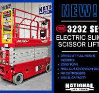 MEC 3232SE Narrow Electric Scissor Lift for Sale or Rent