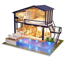 Hogar, dulce hogar… ¿a quién no le encantaría tener un hogar acogedor donde pasar el rato? Casa De Munecas En Miniatura Para Ninos Muebles Piscina Construccion Villa Modelo Juguete Casas De Munecas Aliexpress