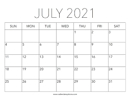 Using july 2021 calendar printable improves the work's quality by proper utilization of time and prioritization of activities. Printable July 2021 Calendar Calendar Options