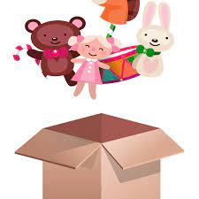 Lovely Toy Box Png And Psd Bear Toy Simple Cartoon Toy Boxes