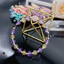五行手鍊 捧花 金髮晶 gold rutilated quartz 紫晶 amethyst 馬達加斯加粉晶 madagascar rose quartz 茶晶 smoky quartz 925純銀飾 kumiho crown jewelry jewelry crown