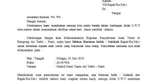 Atas perhatian dan bantuannya kami menciptakan generasi muslim yang berrohani qur'an, hadits dan berakhlakul karimah. Contoh Surat Edaran Santunan Anak Yatim Contoh Lif Co Id