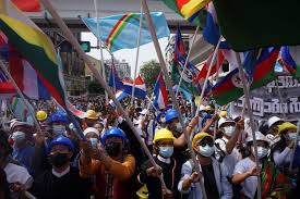 Myanmar is bordered by bangladesh and india to its northwest, china to its northeast, laos and thailand to its east and southeast, and the andaman sea and the bay of bengal to its south and southwest. Anti Coup Protests Unite Myanmar S Ethnic Groups Against The Military