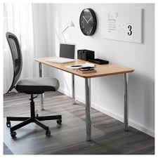 Hilver Gerton Table Bamboo Chrome Plated 55 1 8x25 5 8 Ikea Micke Desk White Desks Micke Desk