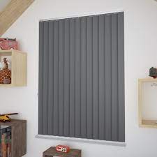 White marble reception counter of an original construction is standing near a wall with gray vertical blinds. Pvc Gray Color Plain Vertical Blind Rs 50 Square Feet Vaibhav Systems Id 20112938912