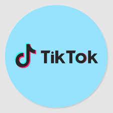 Tik Tok Blue Red Birthday Party Classic Round Sticker Red Birthday Party Bithday Party Blue Tik Tok Logo