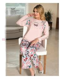 Anil Uzun Kollu Pijama Takimi 9437 90 65 Tl Kdv Pijama Uzun Kollu Gecelikler