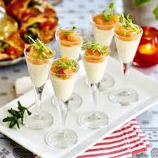 Dillpannacotta Med Lax I Snapsglas Forrattsrecept Mat Enkla Forratter