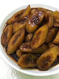 Minatamis Na Saging Or Sweetened Banana Is A Delicious Filipino Snack Or Dessert Made With Cooking Banana O Cooking Bananas Filipino Street Food Banana Recipes