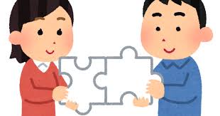 パズルを組み合わせる人たちのイラスト | かわいいフリー素材集 いらすとや