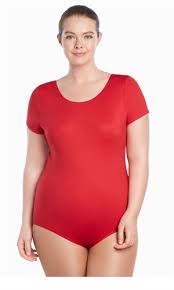 Danskin Plus Size Nylon Short Sleeve Leotard