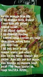 Dan gula secukup rasa * daging lepas salai, rebus kejap * cara masak rujuk video sambal pelam 1 biji manga muda ~ di racik halus bahan tumbuk 1 inc belacan 1 sudu besar udang kering ~ rendam lembut 10 biji cili padi 4 biji. Kerabu Mangga Ikan Bilis Memasak Resep Buah