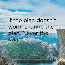 If The Plan Doesn T Work Change The Plan Never The Goal Health Is Wealth Quotes Fitness Help Stress Free Life