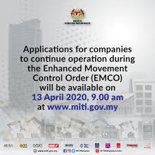During the mco phase 4 period the mining ban has been lifted from certain companies. Miti Malaysia On Twitter Please Be Informed That Applications For Companies In The Additional Sectors To Continue Their Operations Throughout The Extended Mco Period Will Only Be Opened On 13 April 2020