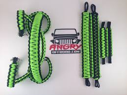 I only demonstrate how to do 1 strap that goes around the roll bar and 1 handle.measurements for 2 handles. Jeep Paracord Cobra Weave Jeep Grab Handles Paracord H Jeep Paracord Handles Outdoor Sports Sporting Goods