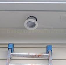 How To Install A Soffit Vent And Ductwork For A Bathroom Vent Fan Mount The Vent And Connect The Flexible Bathroom Vent Bathroom Vent Fan Bathroom Exhaust Fan