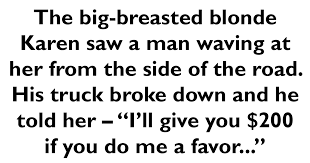 Funniest jokes, quotes and sayings: Dirty Joke Truck Driver Gives 200 To Sexy Blonde For A Special Favor