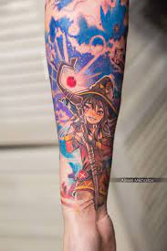 The Tattoo With Megumin Anime Tattoo Design Tattoo Tattooartist Tattoodesign Tattoolovers Tattooart Tattoosketchs Tattoos Tattoo Artists Tattoo Sketches