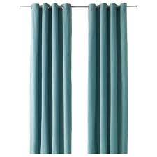 Ikea Sanela Light Turquoise 98 Pair Of Curtains Blackout Cotton Velvet 2 Panels Teal Curtains Curtains Turquoise Curtains Living Room