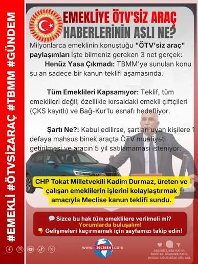 Emeklilere ÖTV'siz Araç Düzenlemesi: Hayaller mi, Gerçekler mi?