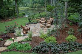Start with a rough sketch of your property or area to be worked on. Less Grass Fire Pit Landscaping Backyard Landscaping Fire Pit Backyard