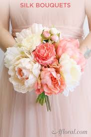This handmade bouquet is made. Find Gorgeous Artificial Spring Wedding Bouquets Like This Mixed Floral Bouquet Featuring Coral Silk Wedding Bouquets Bridesmaid Bouquet Flower Bouquet Wedding