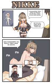 1boy 1girls absurd res anis (nikke) ass breasts caught in the act  censored comedy comic commander (nikke) funny goddess of victory: nikke  greenteaneko humor light-skinned female light-skinned male light