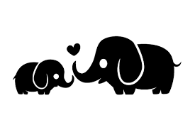 Baby Elephant With Mother Elephant Svg Cut File By Creative Fabrica Crafts Creative Fabrica