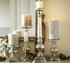 Diy Mercury Glass With Krylon Looking Glass Spray Paint Mercury Glass Candle Holders Mercury Glass Candlesticks Glass Pillar Candle