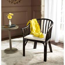 These wooden chairs with arms are trendy and can fit into every decoration style. Safavieh Gino Black Wood Arm Chair Sea4017a The Home Depot