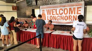 College covers brand fitted 6' table cover or tablecloth is made from 100% cotton duck fabric for a sturdy yet. It S Mooov In Day Y All University Of Texas Welcomes New And Returning Students Kxan Austin