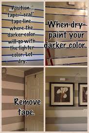 Professional Looking Paint Job Done By You Measure Out The Lines Tape Off Start With The Lightest Color Let It D Paint Colors Dark Colors How To Remove