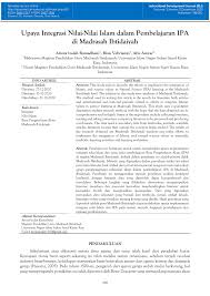 Menurut ilmu dunia seperti matematika, fisika, kimia, dan biologi hukumnya. Pdf Upaya Implementasi Integrasi Nilai Nilai Islam Dalam Pembelajaran Ipa Di Sekolah Dasar