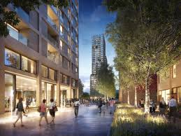 White City Scheme By Eric Parry Architects Dbox 2012 Architecture Visualization Night Architecture Architecture Rendering