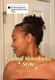 Replying to @Annᥫ᭡ I know a formal event hates to see me coming, because im  always gonna try a new sisterlocks style! #sisterlocks #microlocs  #microlocsstyle #formallocstyles #locupdo ...