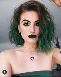 Green Short Hair Green Hair Green Hair Ombre Short Dyed Hair